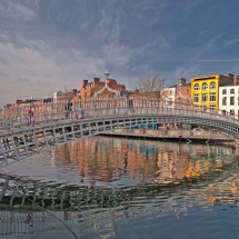 famous dublin landmark ha penny bridge ireland